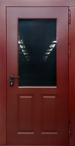 Остекленная термодверь МДФ шпон с окрасом по RAL Остекленная термодверь МДФ шпон с окрасом по RAL