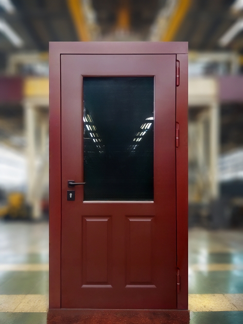 Остекленная дверь МДФ окрас по RAL