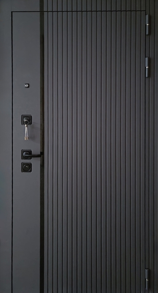 Металлическая дверь с фрезерованным рисунком МДФ Металлическая дверь с фрезерованным рисунком МДФ